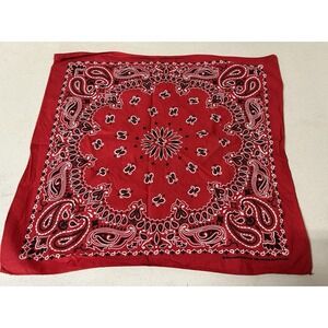 Vtg HAV-A-HANK Red Paisley Bandana Handkerchief USA RN15187‎